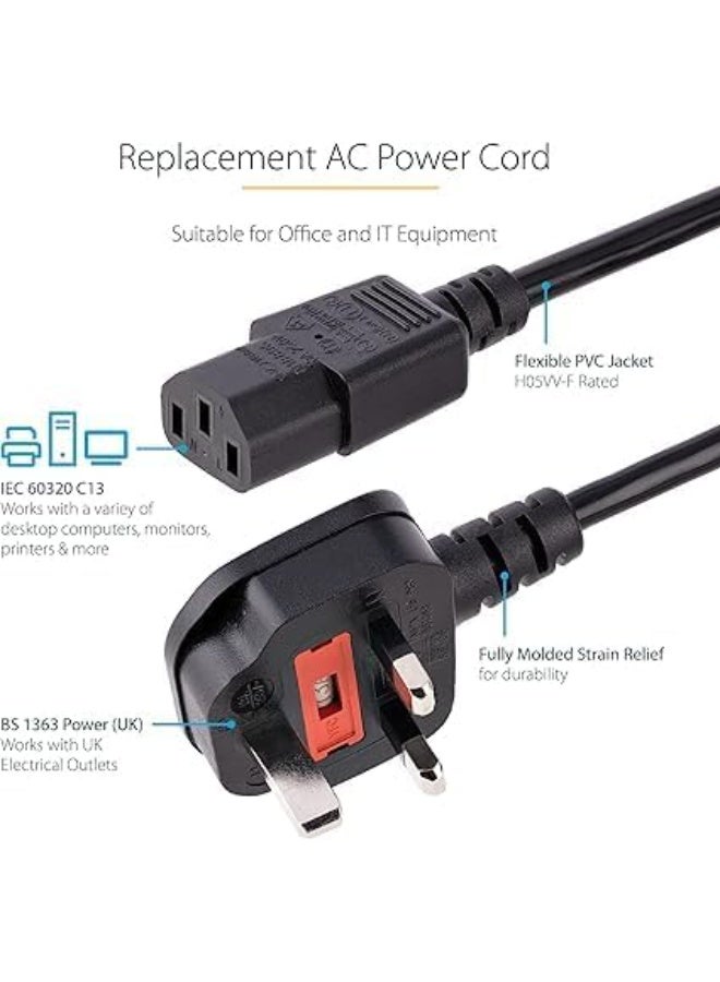 CABLE CONV UK Power Cable 1.5 meter  Kettle Lead/Power Cord computer cable for desktop laptop TV/Monitor Power Cable - Image 3